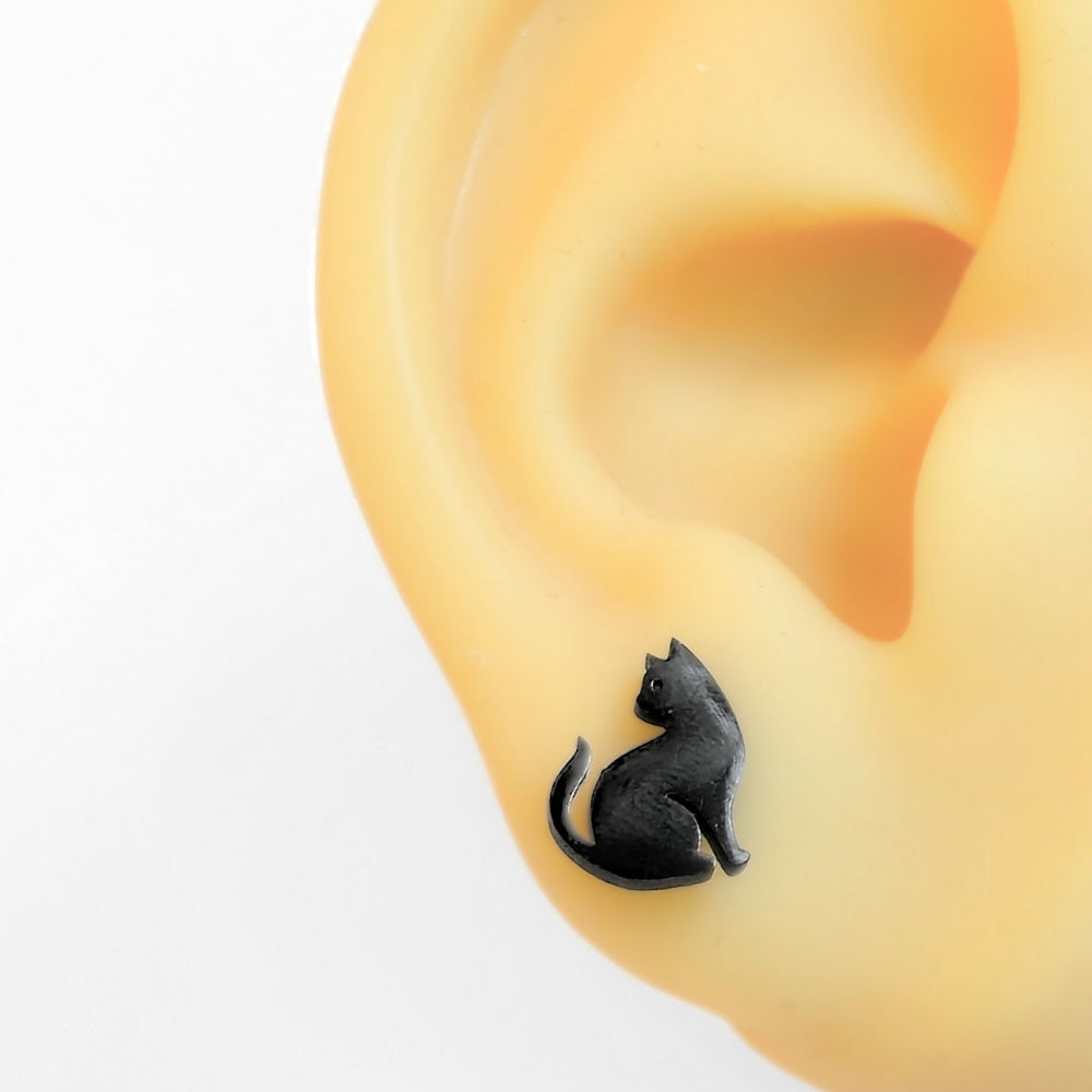 Black Cat Studs - Velora
