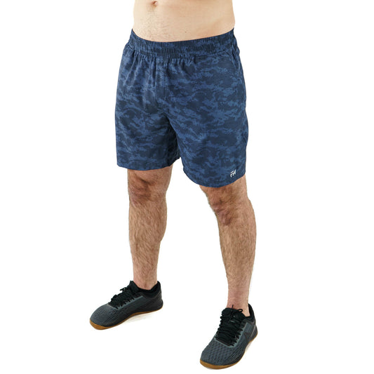 Unlimited Shorts Blue Camo (7.5") - Velora