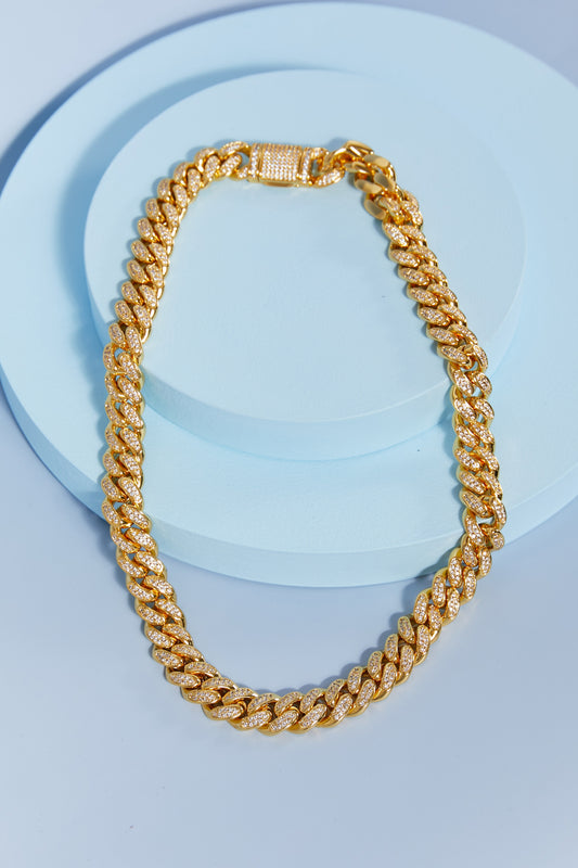 Brass Curb Chain Necklace - Velora Luxury Fashion