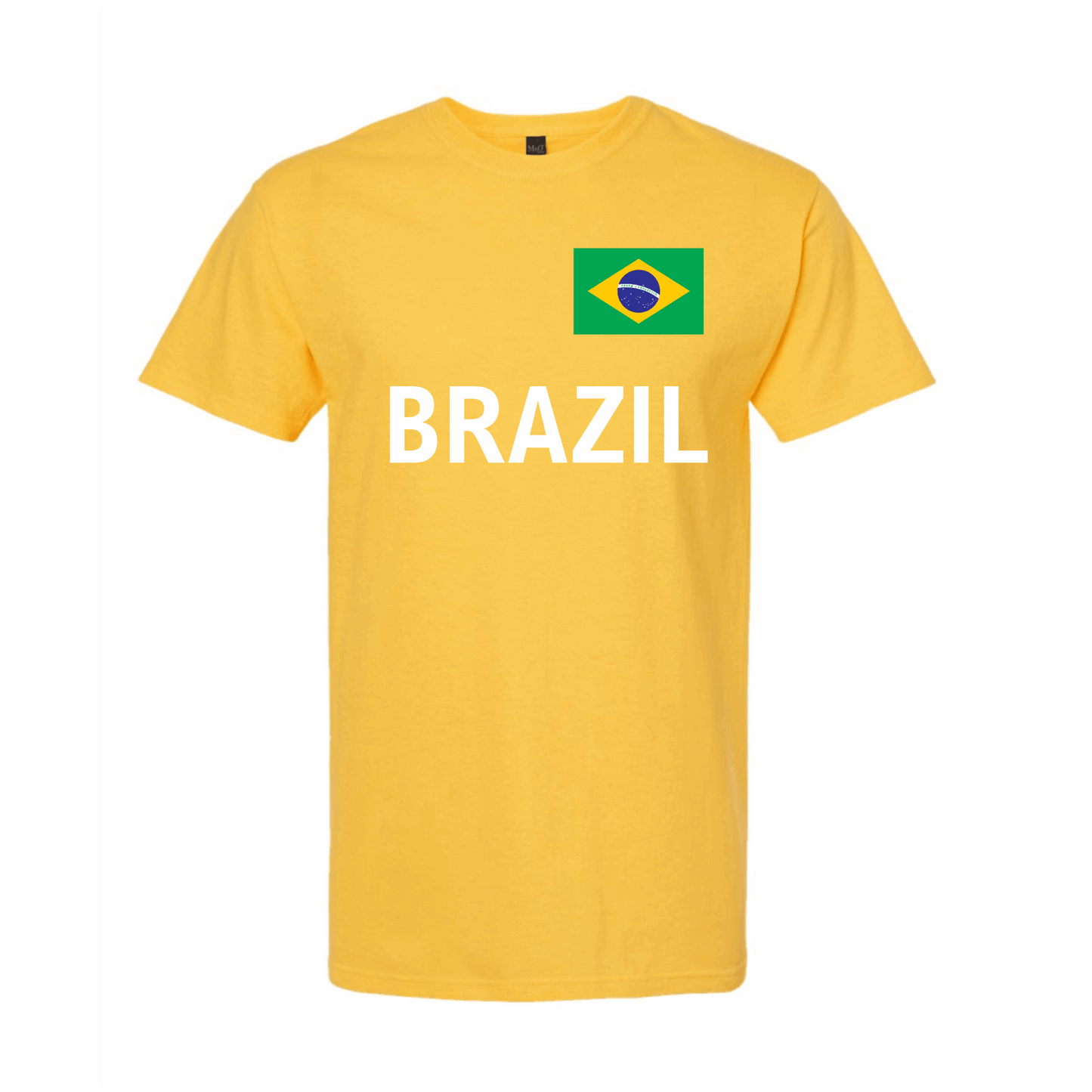Brazil World Football Fan Tee – Yellow - Velora