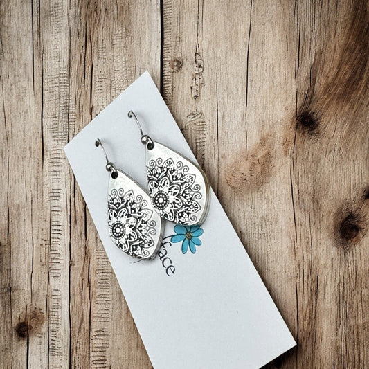 Mandala Hook Earrings - Velora