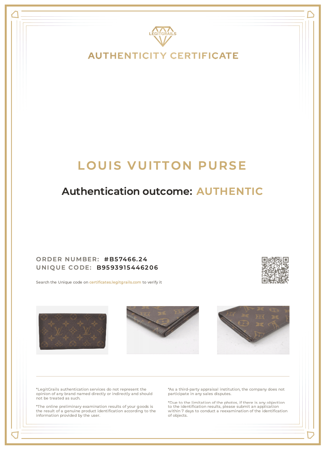 Louis Vuitton Monogram Porte Yen Long Wallet Purse M61820 LV 7994K - Velora