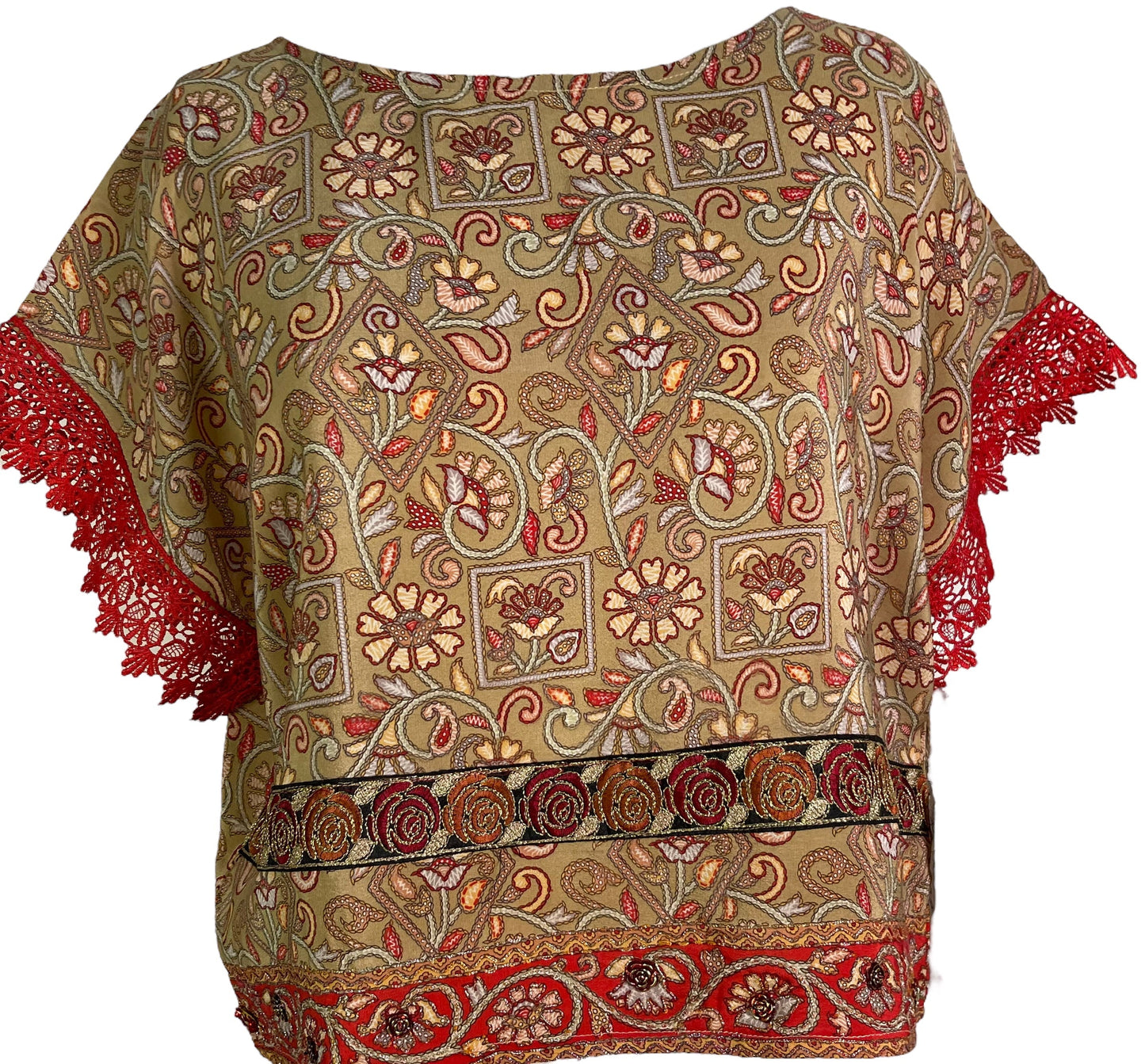 PRC6019 Avatar Pure Silk Boxy Top - Velora