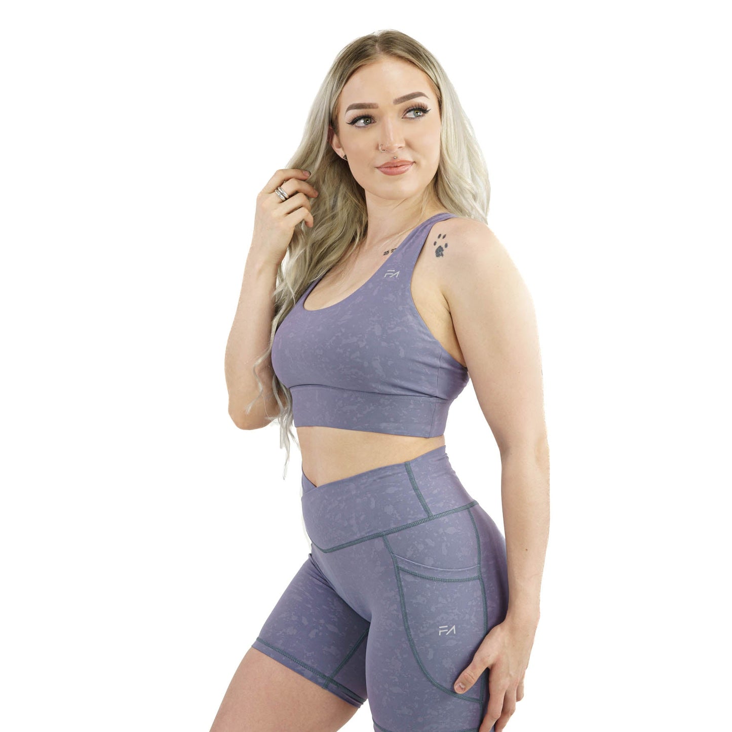 Carbon Sports Bra Lilac (V2) - Velora