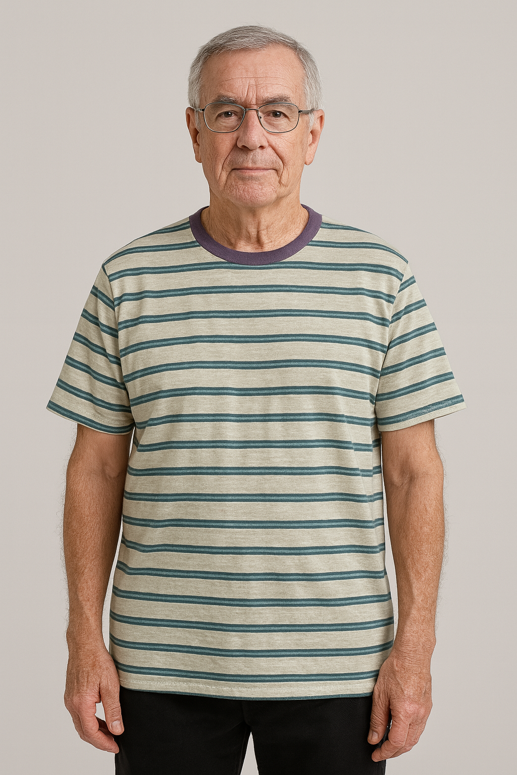 Adaptive Back-Open Striped Tee Adaptive Comfort Clothing