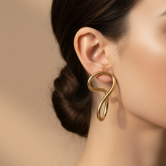 Chic Curved Hoop Earrings - Velora Luxury Fashion
