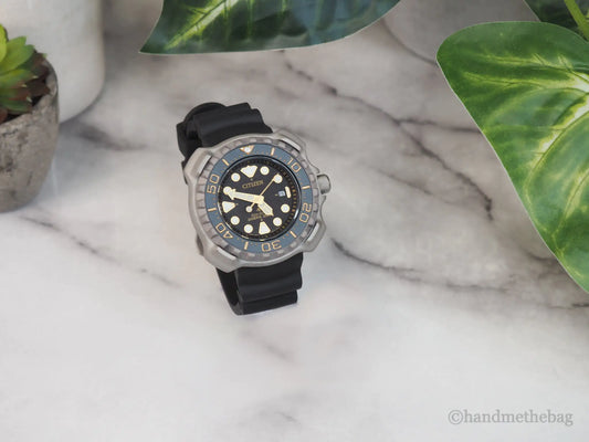 Citizen Men's (BN0220-16E) Promaster Marine Diver Eco-Drive Titanium Black Strap Watch - Velora Luxury Fashion