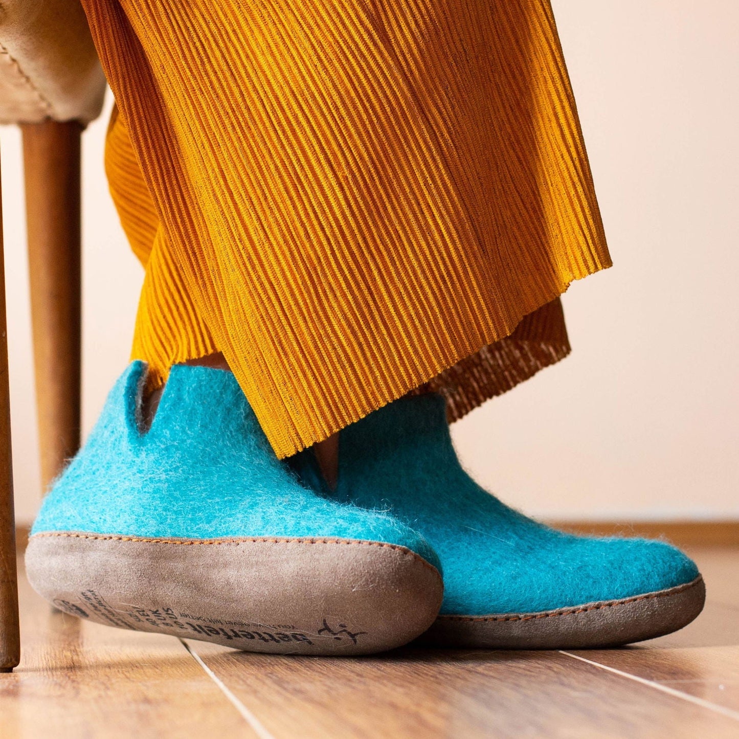 Classic Boot - Light Blue with Leather - Velora Luxury Fashion