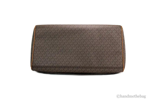 Copy of Michael Kors Travel Extra Large Brown PVC Top Zip Duffle Weekender Luggage Bag - Velora Luxury Fashion