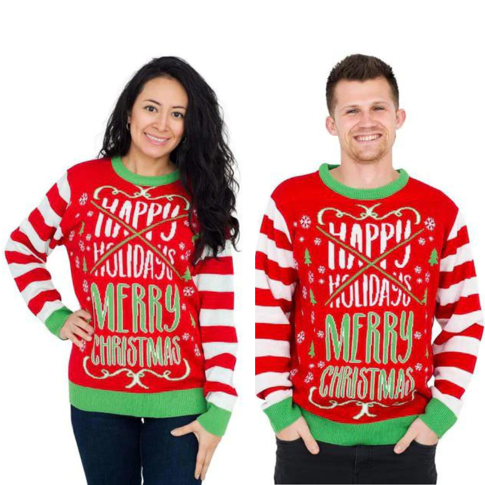 Couple - Happy Holidays Merry Sweater - Velora Luxury Fashion
