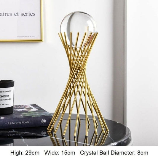 Crystal Ball-Golden Ornament - Velora Luxury Fashion