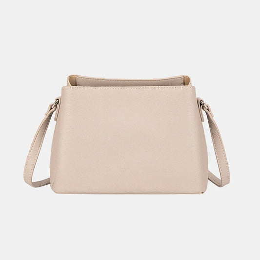 David Jones PU Leather Crossbody Bag - Velora Luxury Fashion