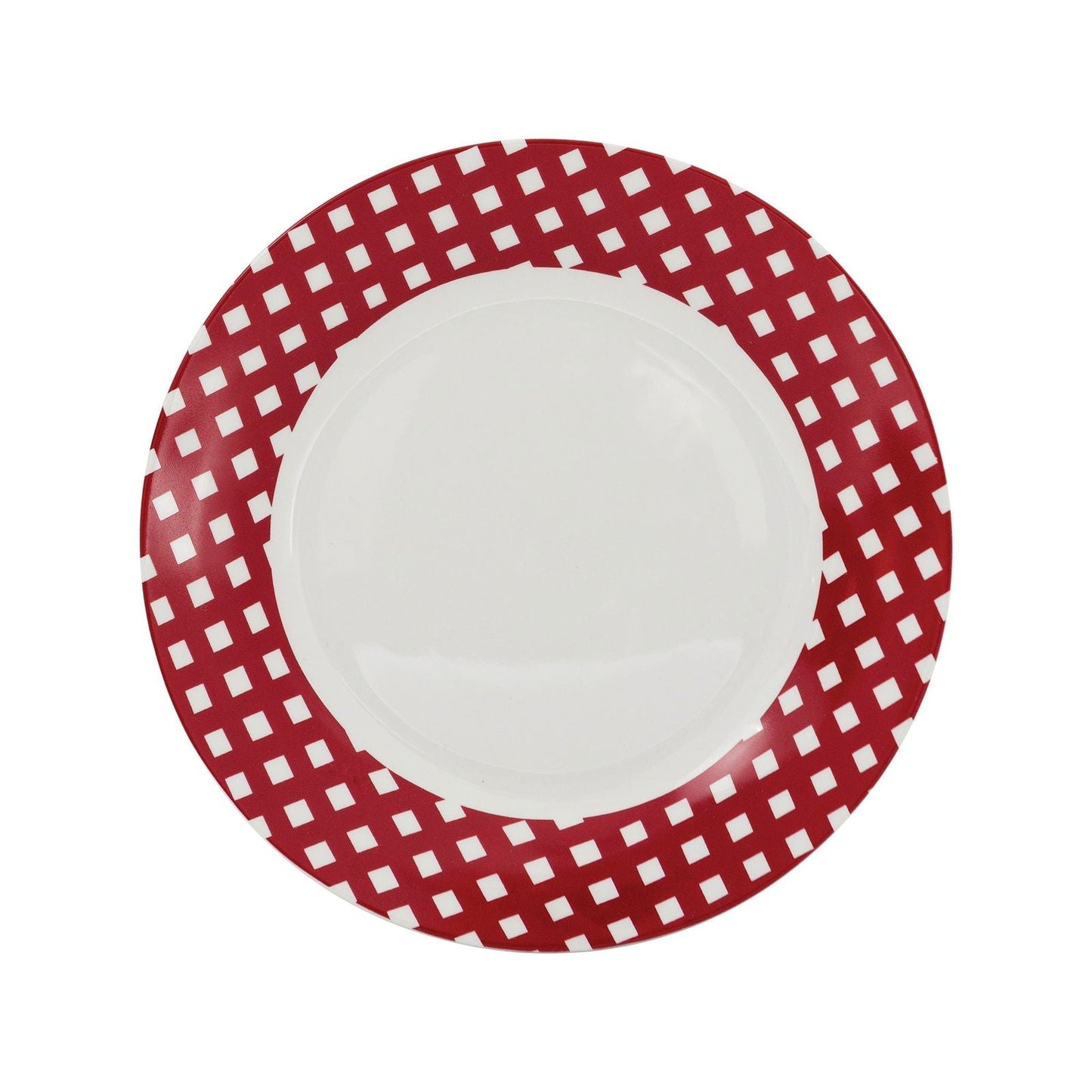 Dinnerware 12 Piece Rimmed Porcelain - Rouge - Velora Luxury Fashion