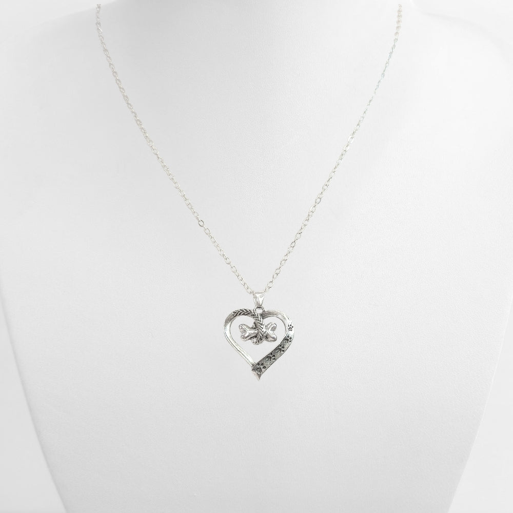 Heart & Bone Necklace - Velora