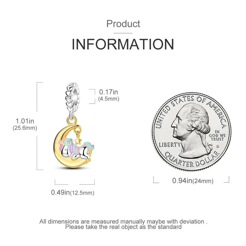 Dreamy Unicorn Sterling Silver Charm - Velora Luxury Fashion