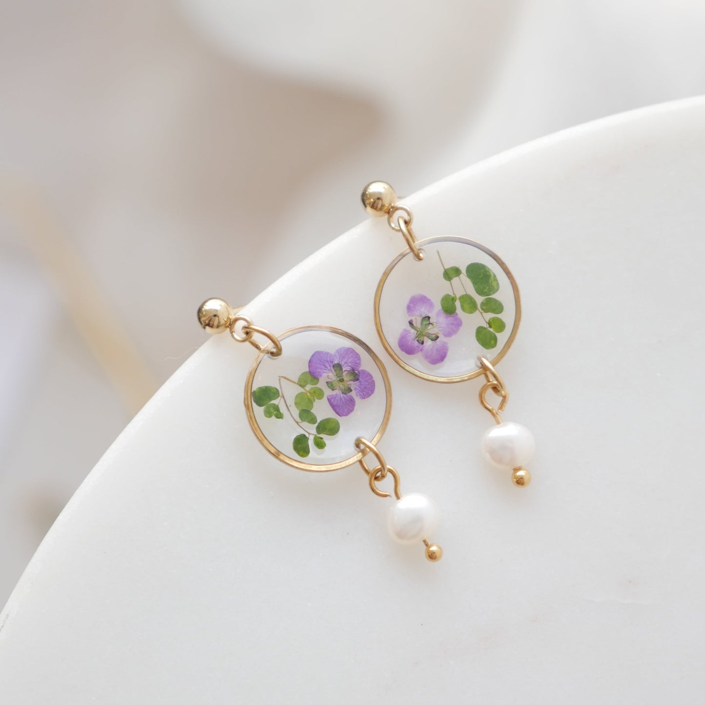 Boucles d’oreilles Chloé - rond (moyen) - Velora