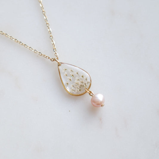 Collier Perla - fleurs sauvages goute (moyen) - Velora