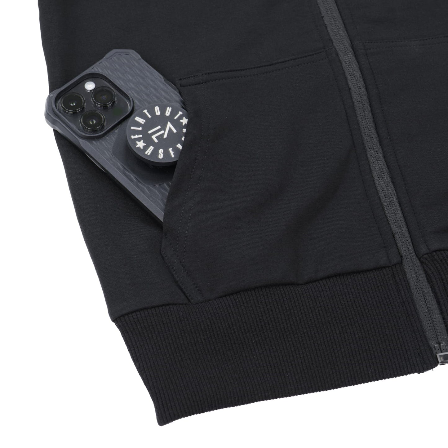 Evolution Zipup Hoodie Black - Velora