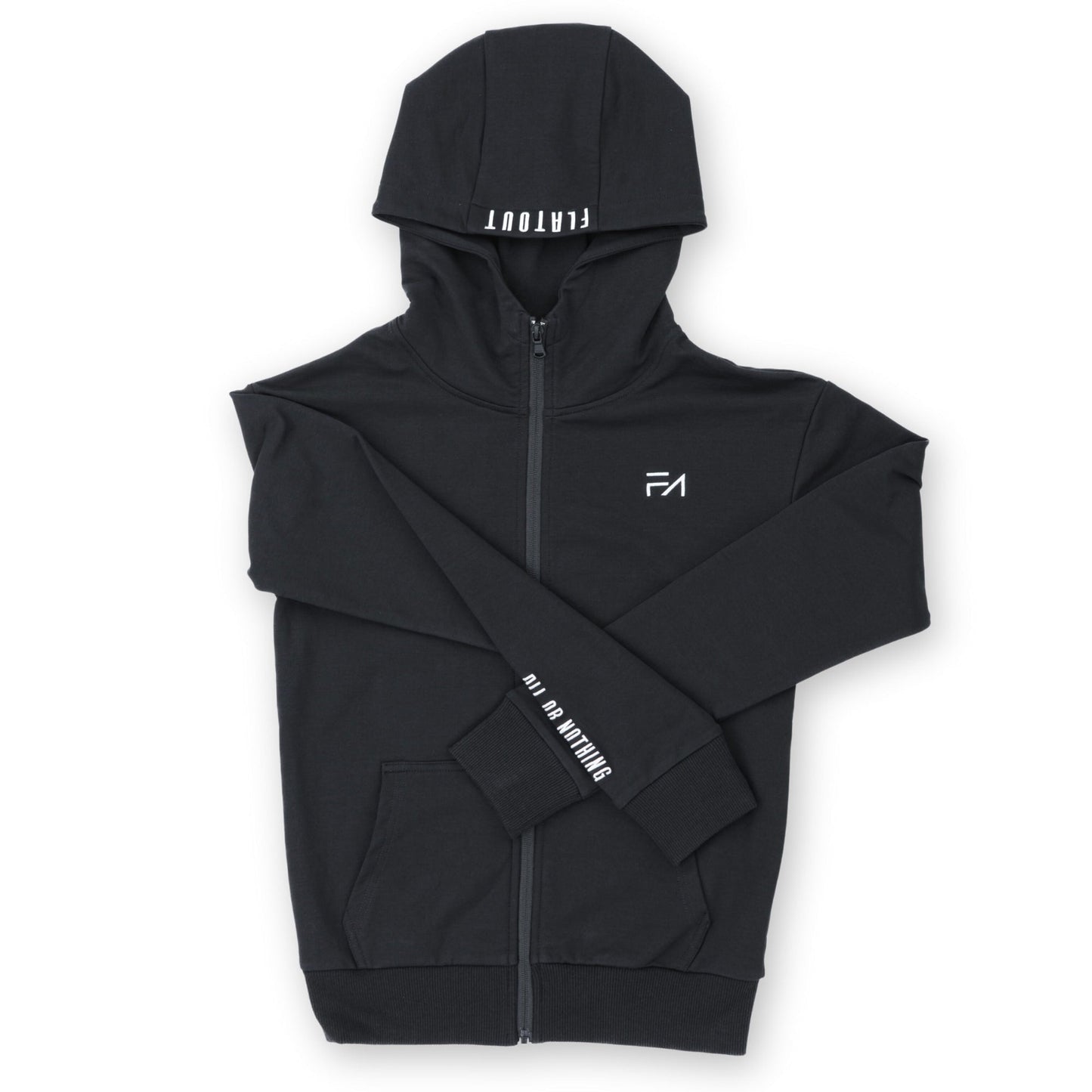 Evolution Zipup Hoodie Black - Velora