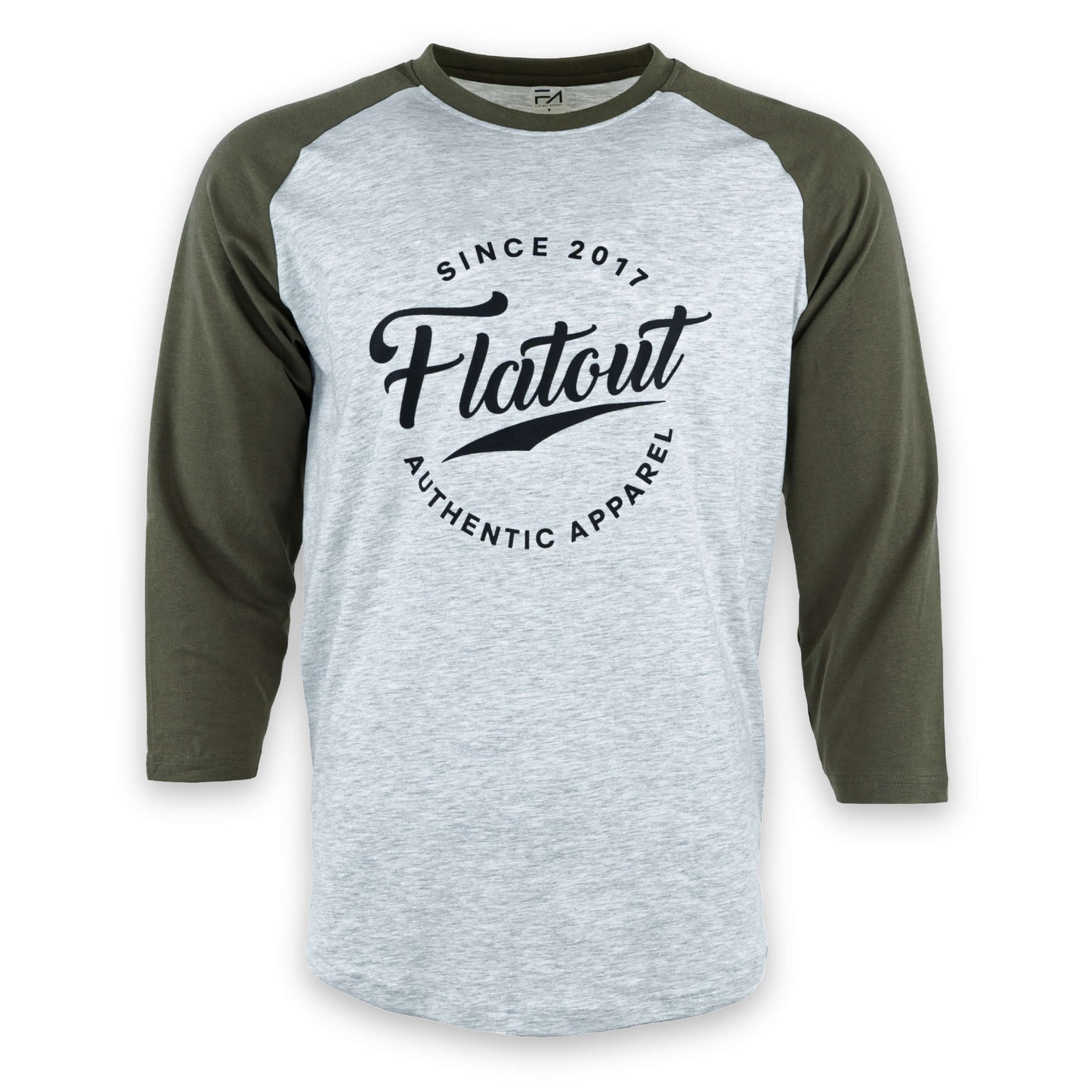 FA Raglan 3/4 (Olive / Heather) - Velora