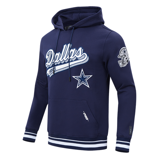 Dallas Cowboys Script Tail Rib FLC PO Hoodie - Velora