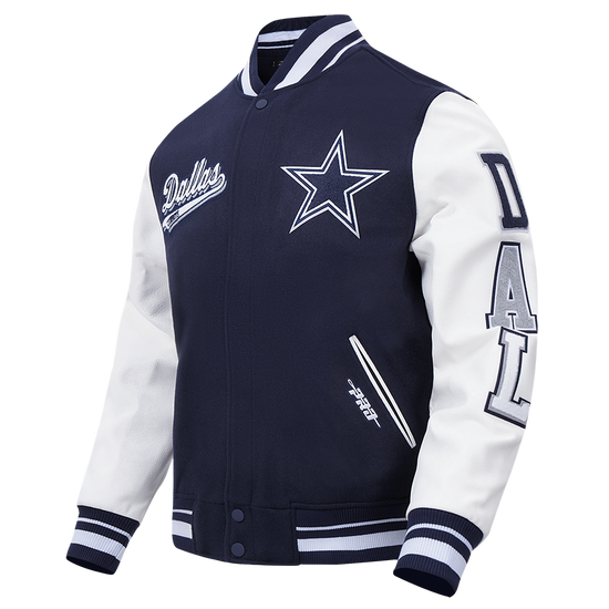 Dallas Cowboys Script Tail Rib Wool Varsity - Velora