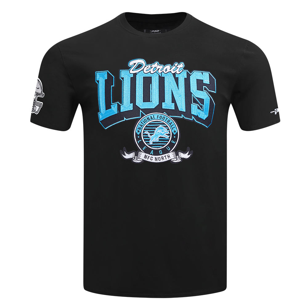 NFL DETROIT LIONS TEAM BADGE MEN'S SJ TEE FDL1411047-BLK - Velora