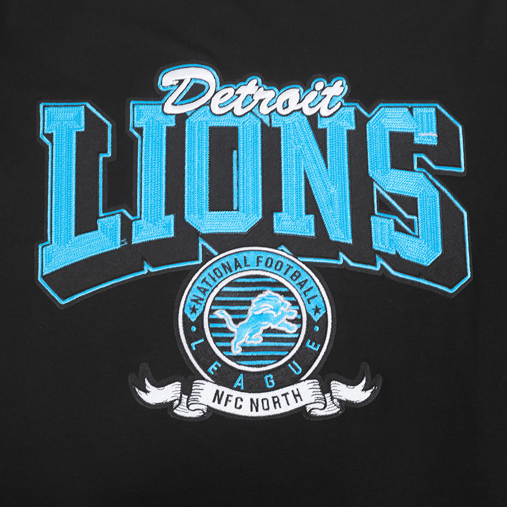 NFL DETROIT LIONS TEAM BADGE MEN'S SJ TEE FDL1411047-BLK - Velora