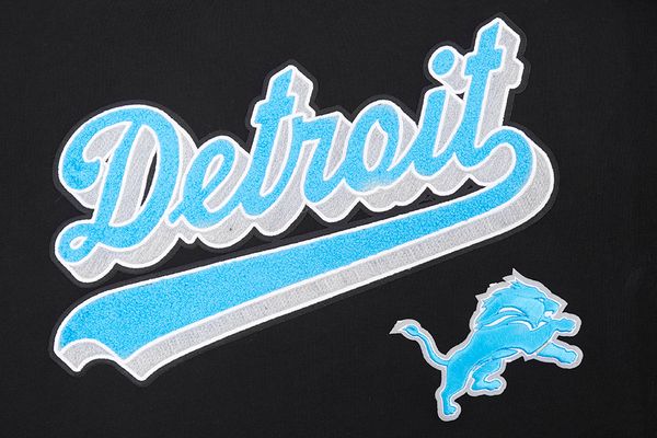 Detroit Lions Script Tail Rib FLC PO Hoodie - Velora