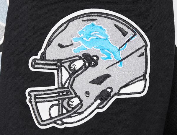 Detroit Lions Script Tail Rib FLC PO Hoodie - Velora