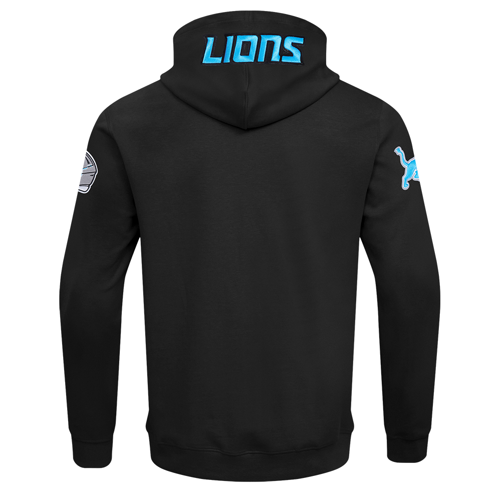 NFL DETROIT LIONS CLASSIC WIND SUIT MEN'S WOVEN FULL ZIP PULLOVER HOODIE FDL5410693-BLK - Velora