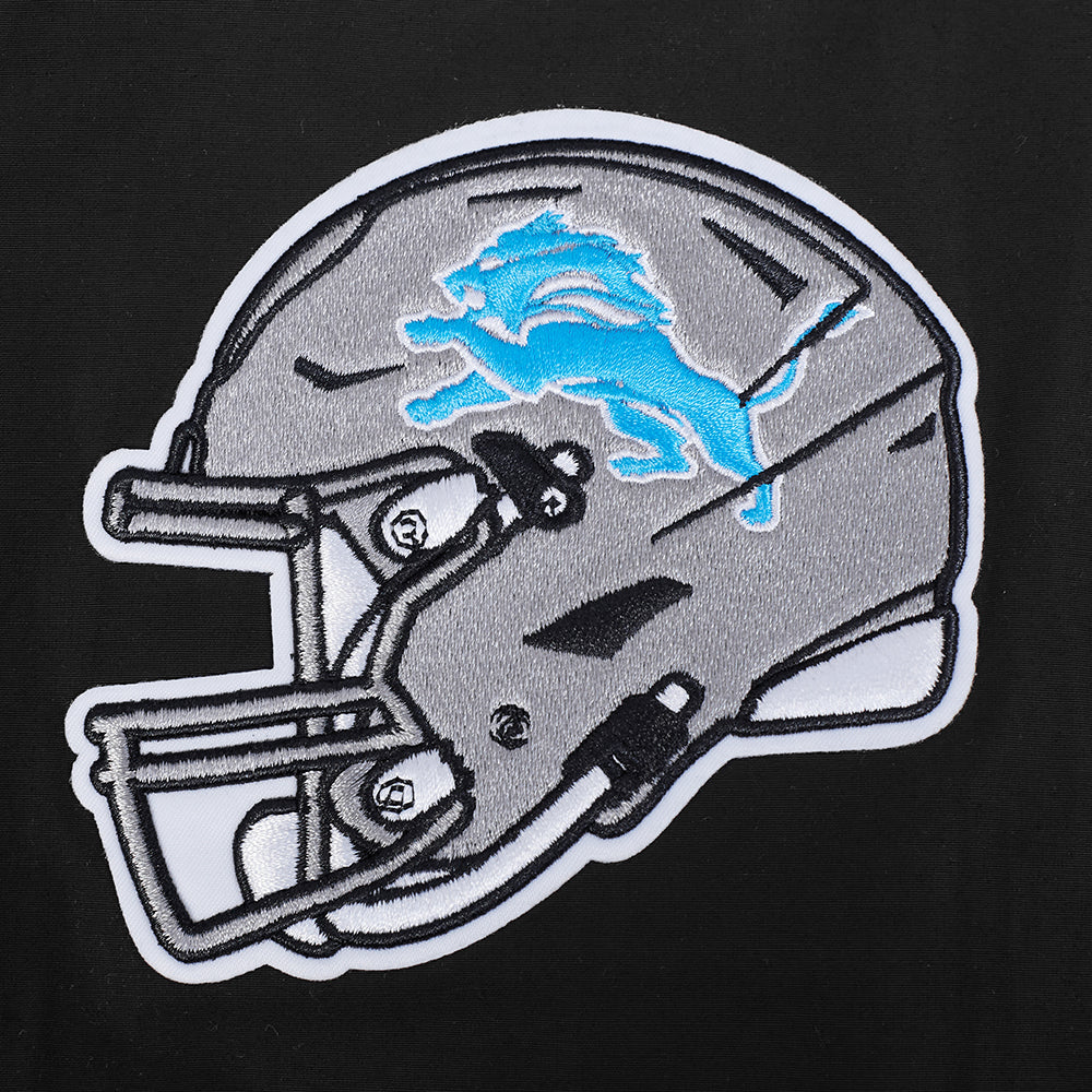 NFL DETROIT LIONS CLASSIC WIND SUIT MEN'S WOVEN FULL ZIP PULLOVER HOODIE FDL5410693-BLK - Velora
