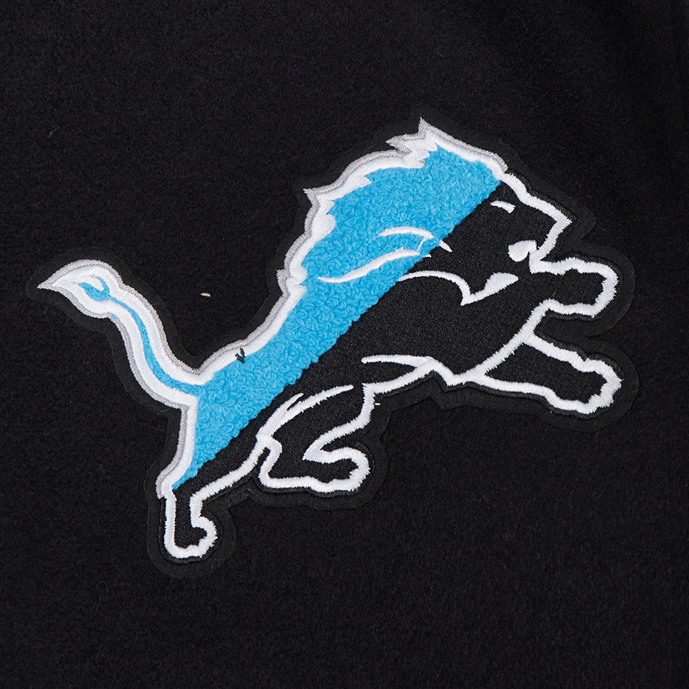 Detroit Lions Split Logo M Rib Wool Varsity Jacket - Velora