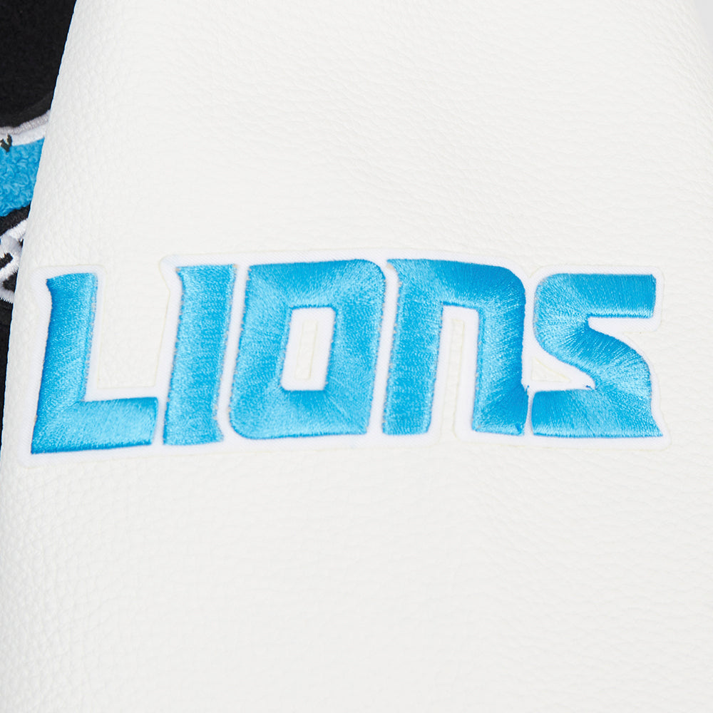 Detroit Lions Split Logo M Rib Wool Varsity Jacket - Velora