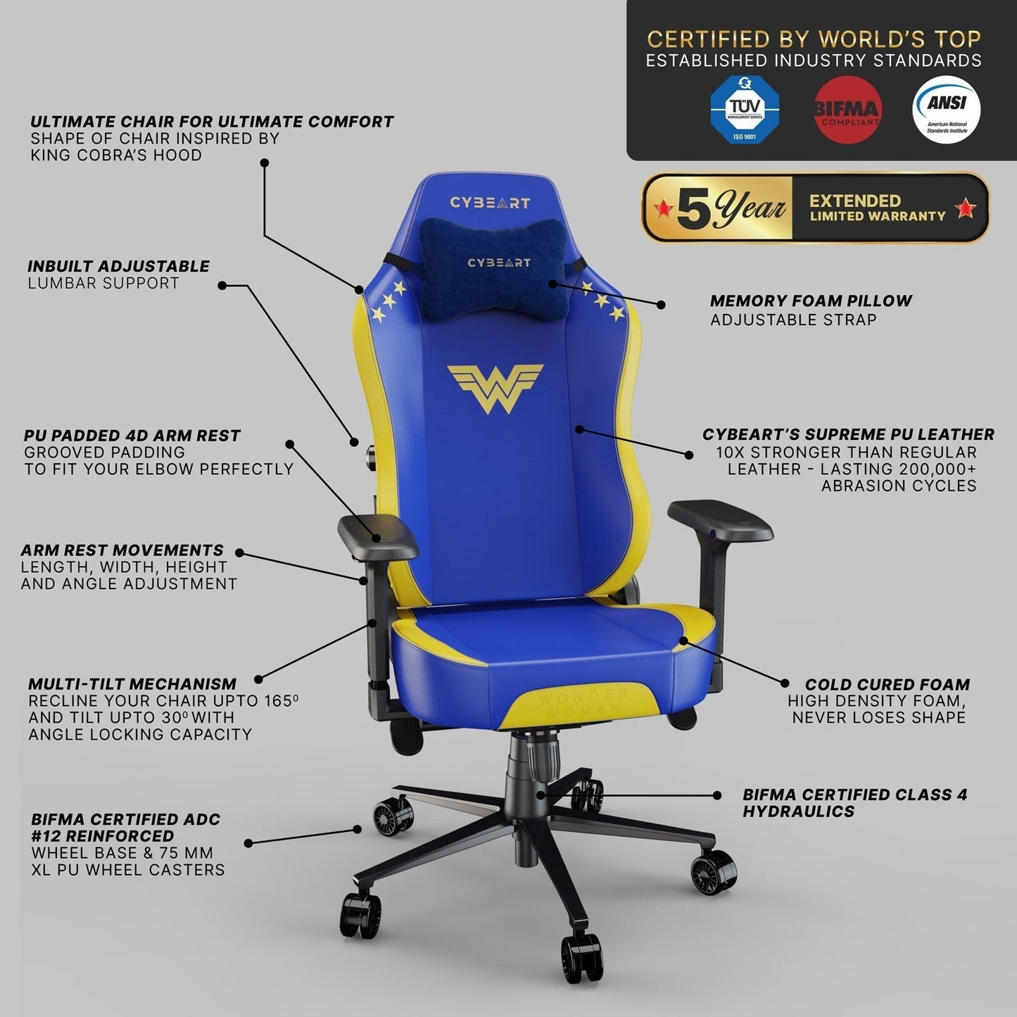 Wonder Woman Gaming Chair - Velora