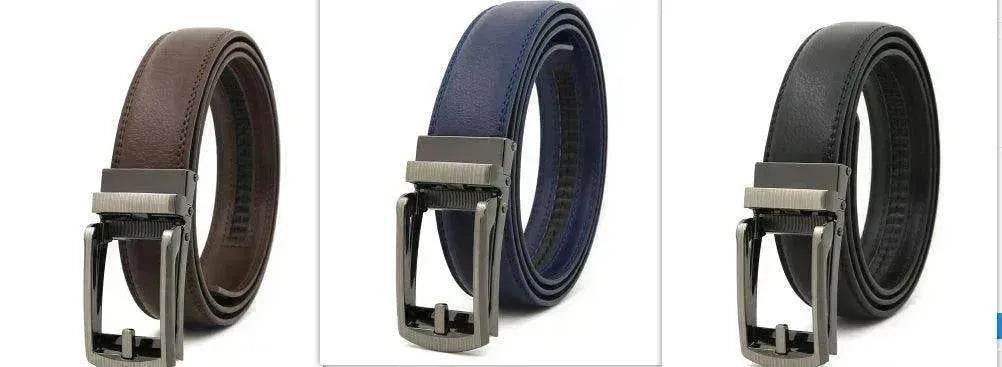 Fake Needle Belt Automatic Buckle Men Cowhide - Velora