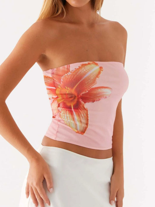 Flower Tube Top - Velora Luxury Fashion