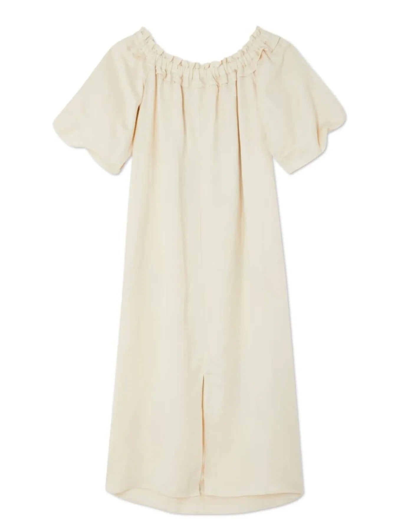 Frill Printed Off-Shoulder Dress - Velora Luxury Fashion