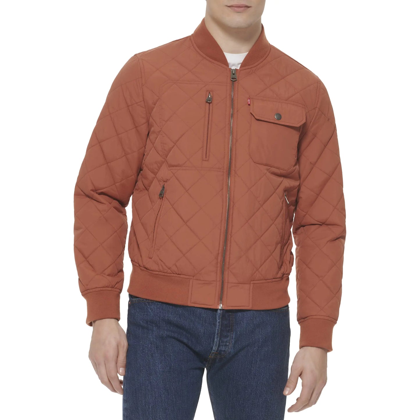 Levi's Gentlemen's Quilted Bomber Jacket in Clay