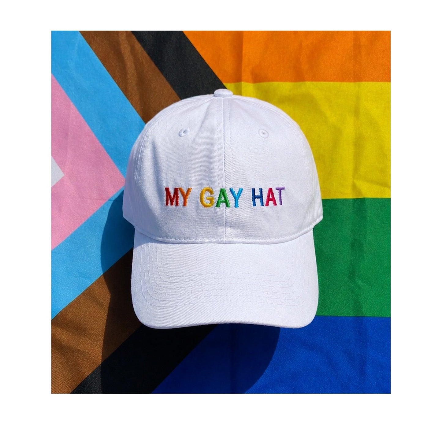 Floof Unisex My Gay Hat Cap in White