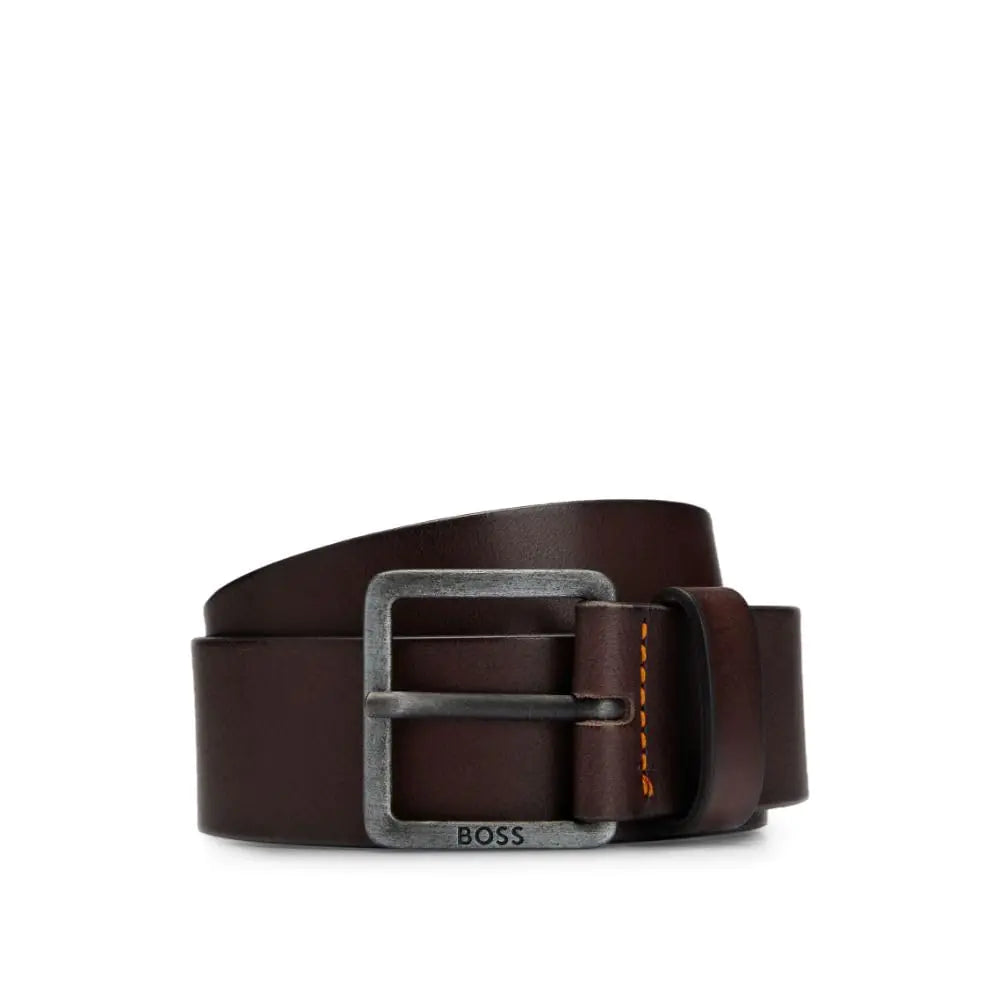 Executive Chestnut Italian Leather Belt - US 42, EU 110