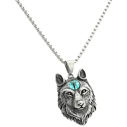 GoSteel Men's Direwolf Evil Eye Pendant - Velora Luxury Fashion