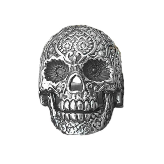 GoSteel Men's Sugar Skull Ring - Velora Luxury Fashion