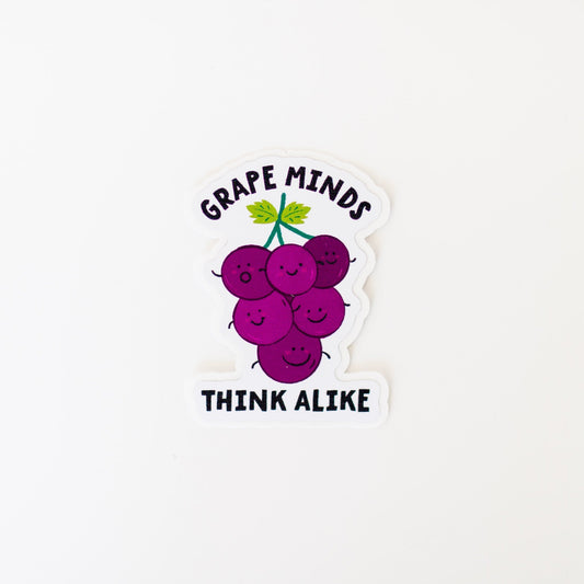 Grape Minds Think Alike Sticker - Velora Luxury Fashion