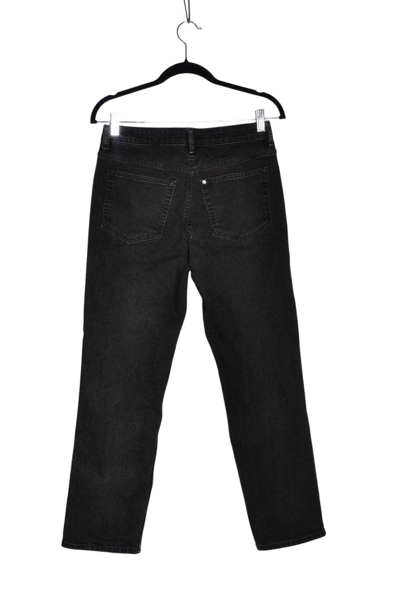H&M Women Straight-Legged Jeans Regular fit in Black - 4 - Velora Luxury Fashion