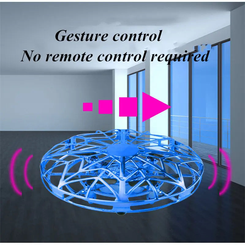 Rc Quadcopter Flying Helicopter Magic Hand UFO Ball Aircraft Sensing Mini Induction Drone Kids Electric Electronic Toy Velora