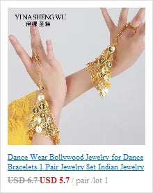Bollywood Belly Dance Costume Set Indian Dance Sari 2/3/4/5pcs Chiffon Belly Dance Clothing Women Oriental Dance Practice Suit - Velora