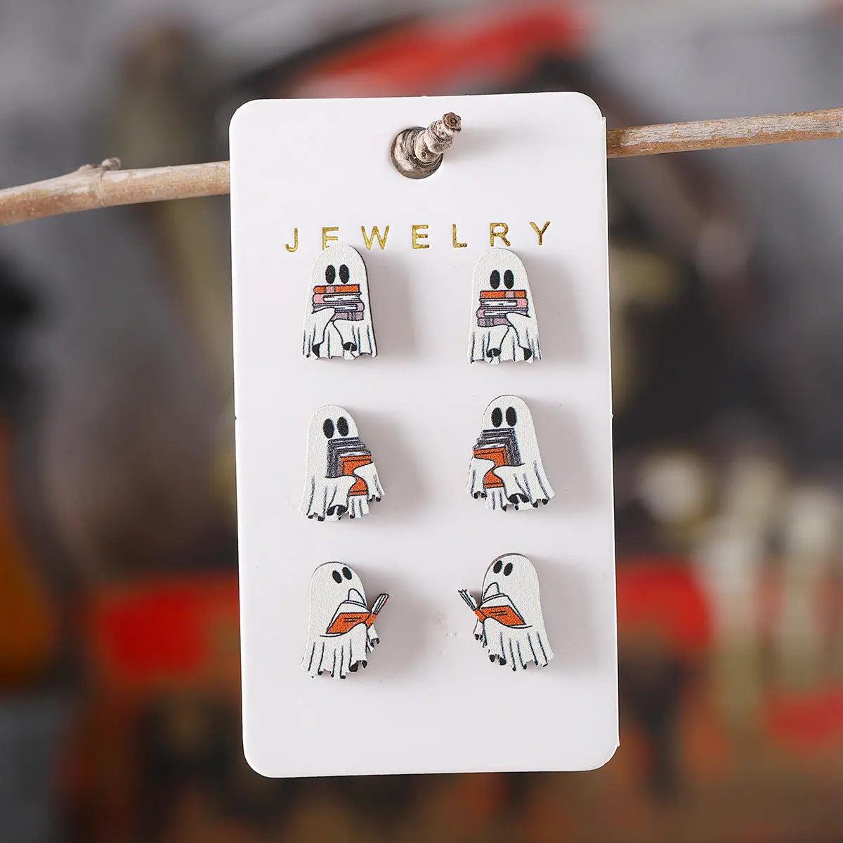 Halloween Book Ghost Wooden Studs Suit - Velora