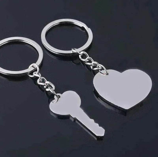 Heart-shaped Keychain English Secret Love Keychain Couple Keychain - Velora