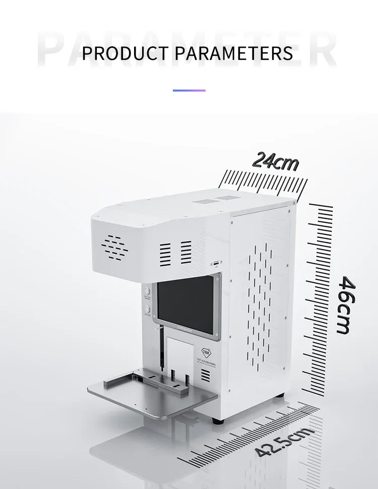TBK958F 20W Fiber Automation Mobile Back Glass Laser Machine for iPhone Phone Repair Industries Velora